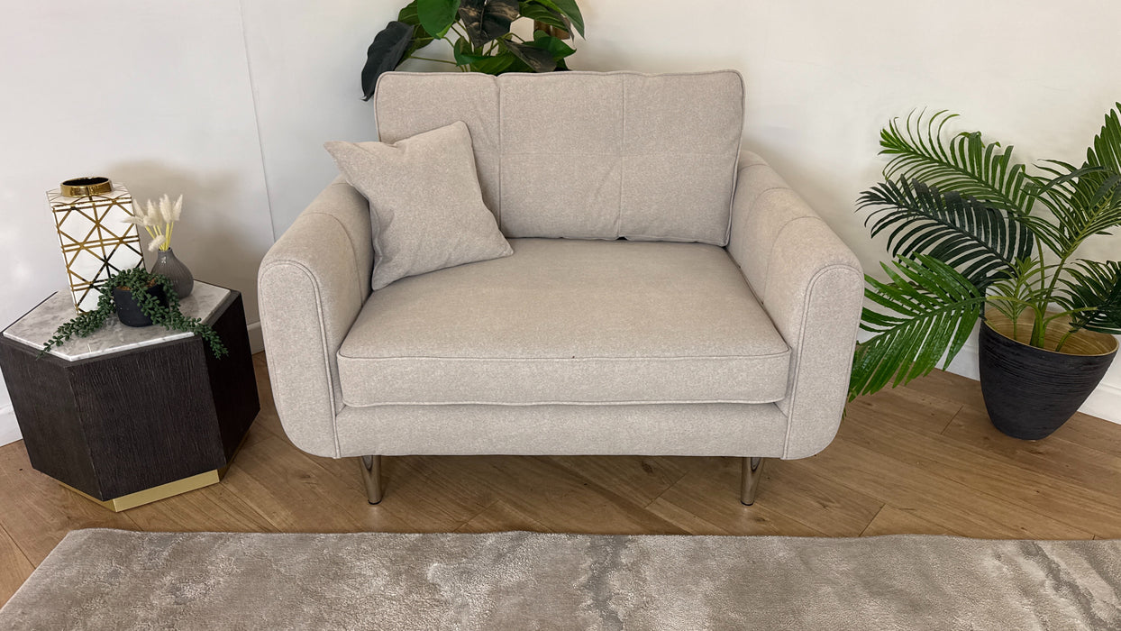 Sofology Islington Fabric Loveseat in Lifestyle Smooth Mink