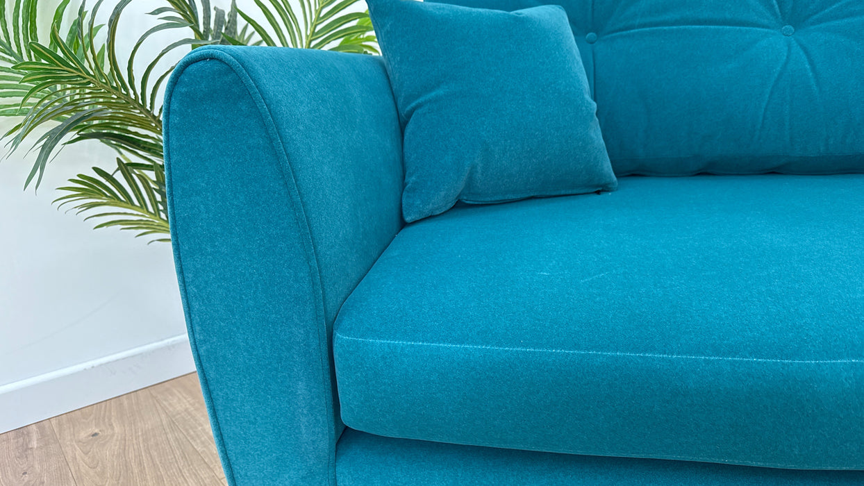 Finchley - Fabric Loveseat - Nordic Teal All Over