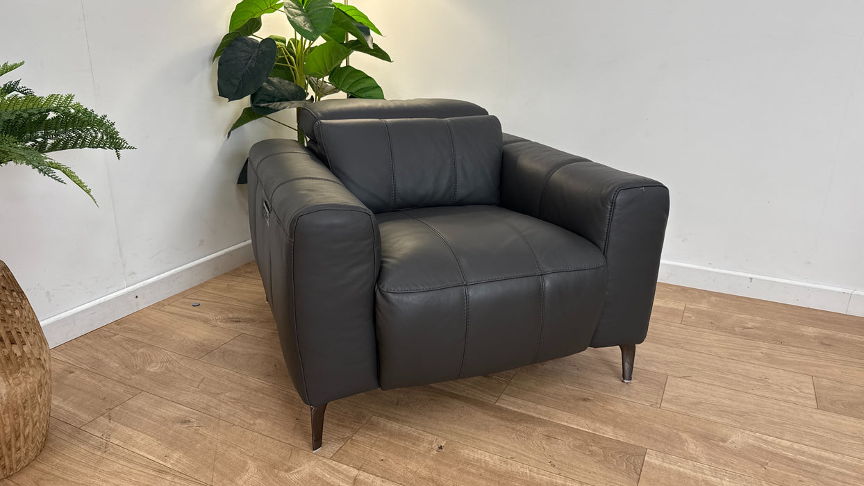 DFS The Jagger Leather Chair in Shadow