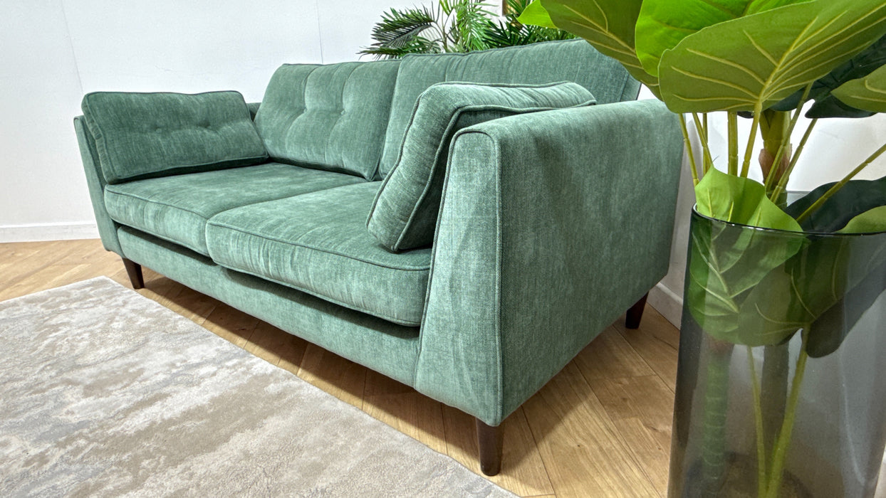 Sofology Cricket Fabric 3 Seater in Smooth Textured Chenille Evergreen