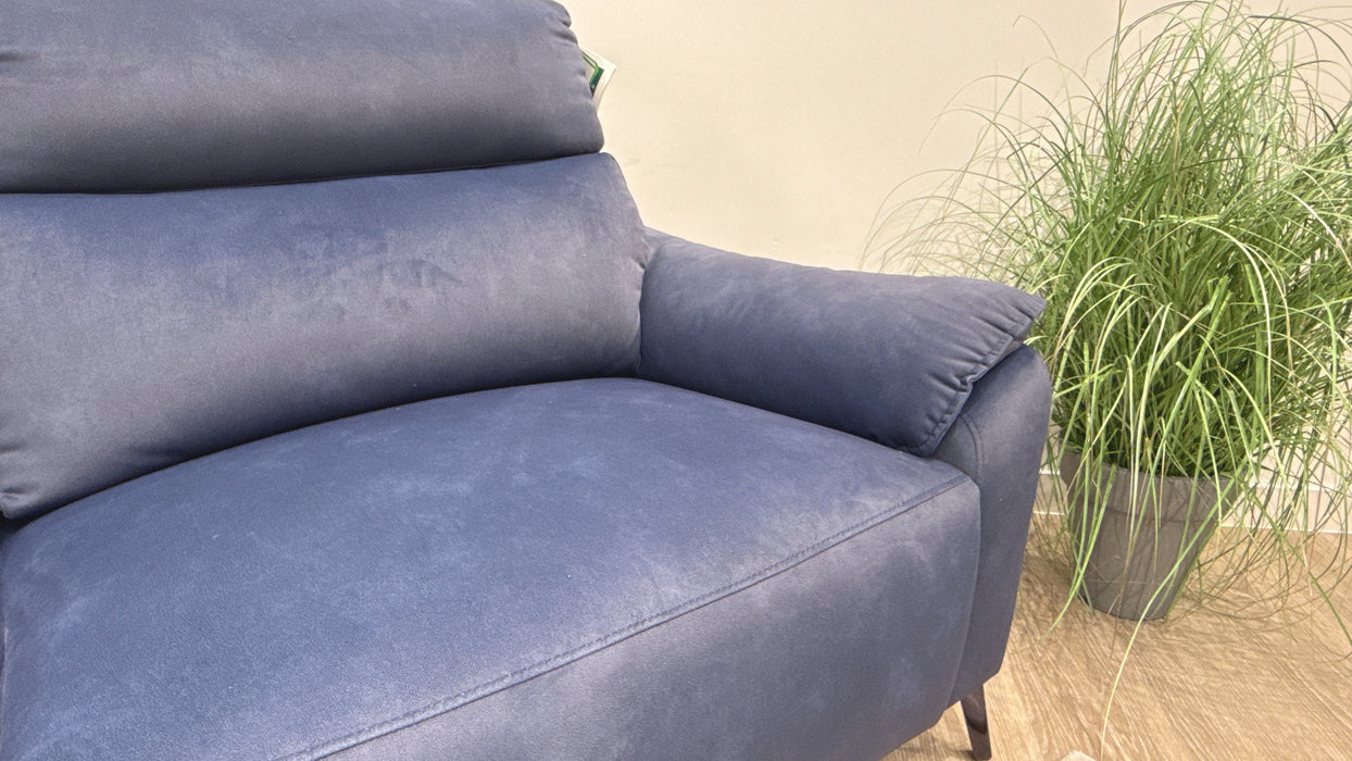 Sofology Arlo Fabric 2.5 Seater Power Recliner/Headrest in Lifestyle Flecked Navy