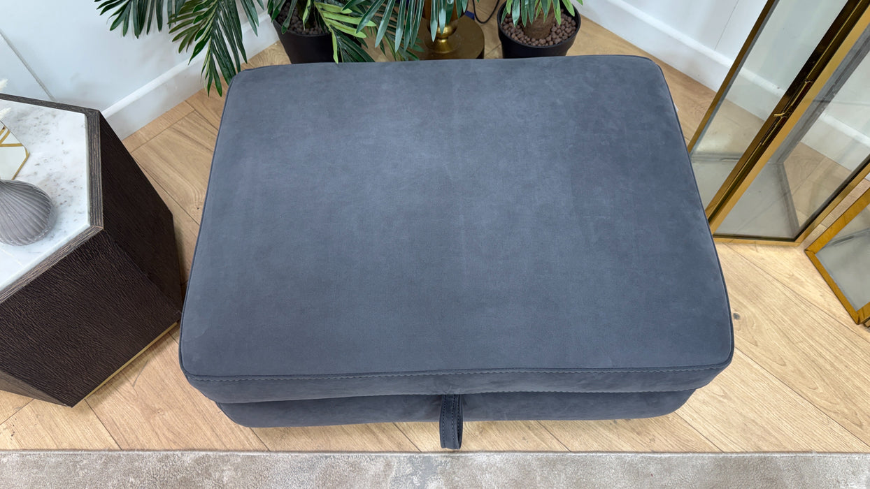 Sofology Sonno Fabric Storage Footstool in Lifestyle Nubuck Feel Steel Grey