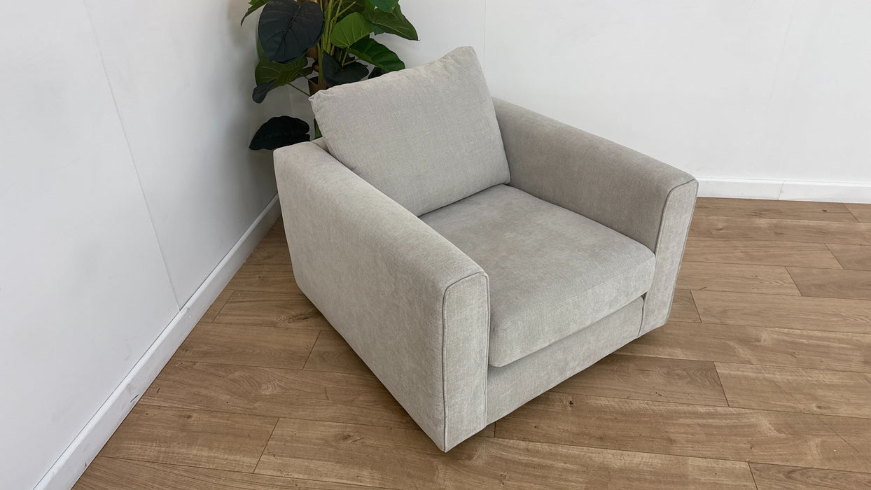 Sofology Majestica Fabric Chair in Soft-Chenille Linen