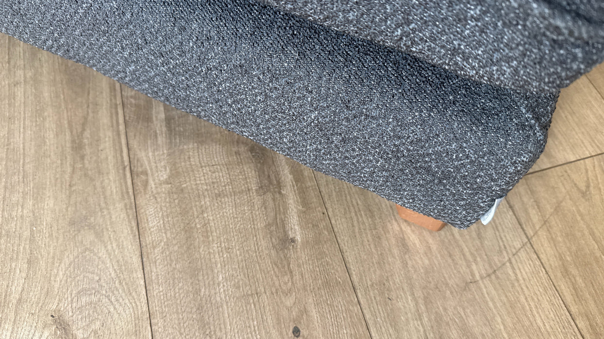 DFS The Hampi Fabric Footstool in Boucle Charcoal