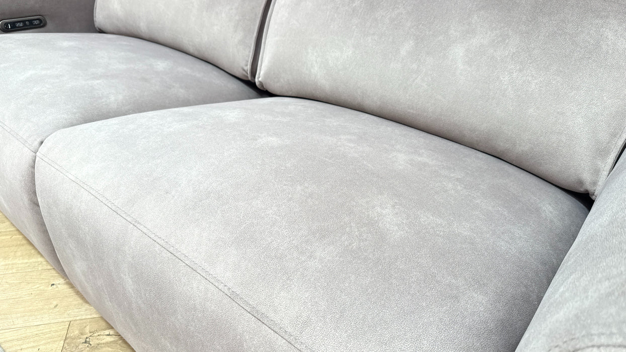 Sofology Premiere Fabric 2.5 Seater Power Recliner/Headrest in Lifestyle Flecked Nutmeg