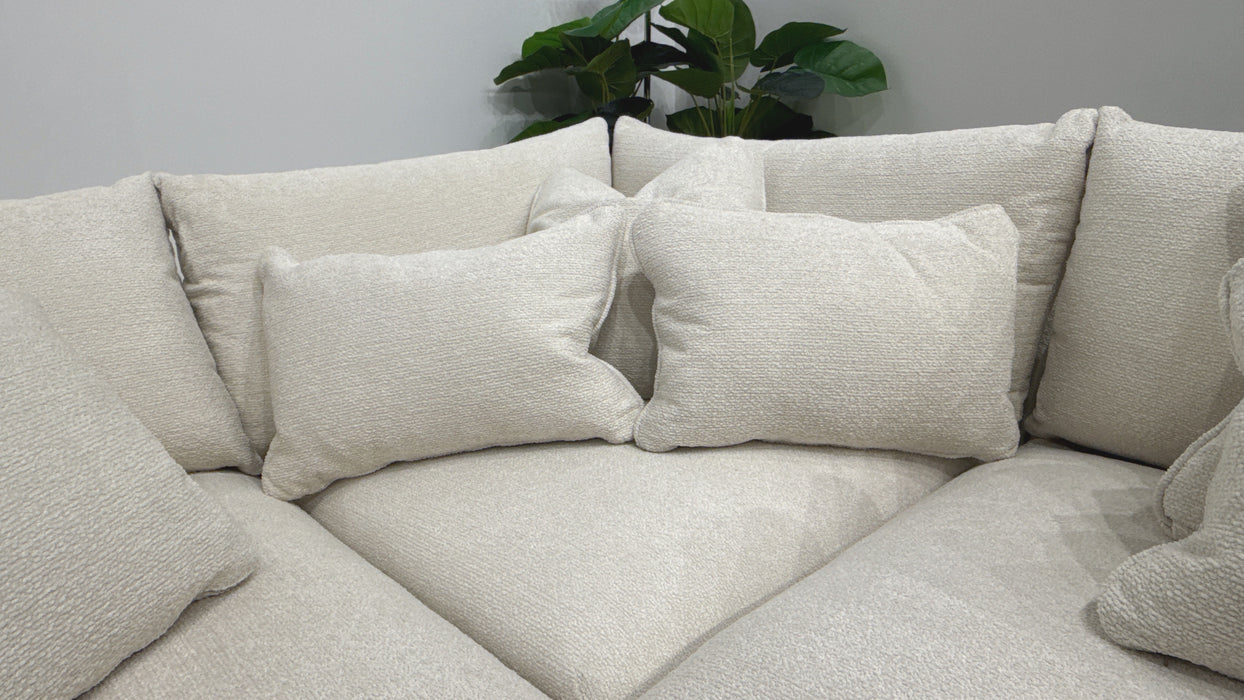 Sofology Westwood Fabric 1 Corner 3 No Trim in Soft Boucle Ecru