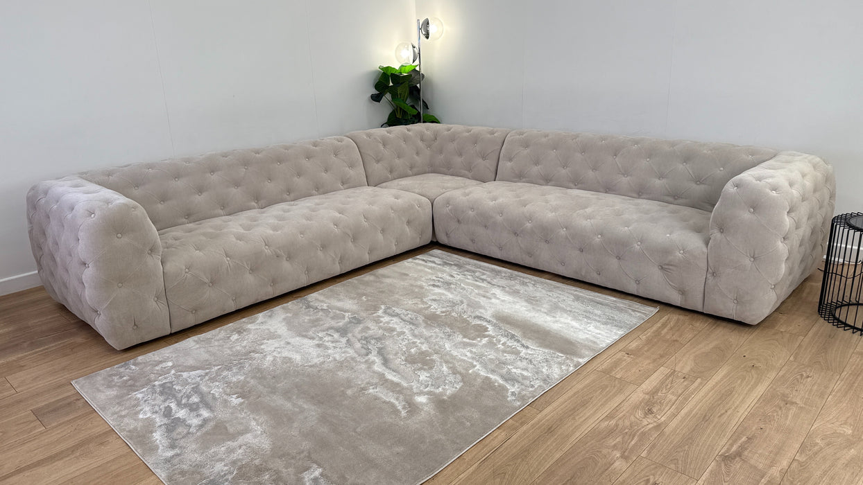 Sofology The Venezia 3 Corner 3 in Relaxed Chenille Cotton Fabric