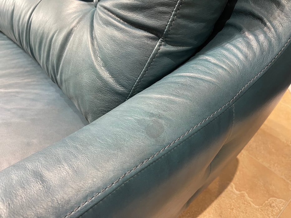 Cordelia 3 Seater Leather Sofa - Indiana Teal (WA2)