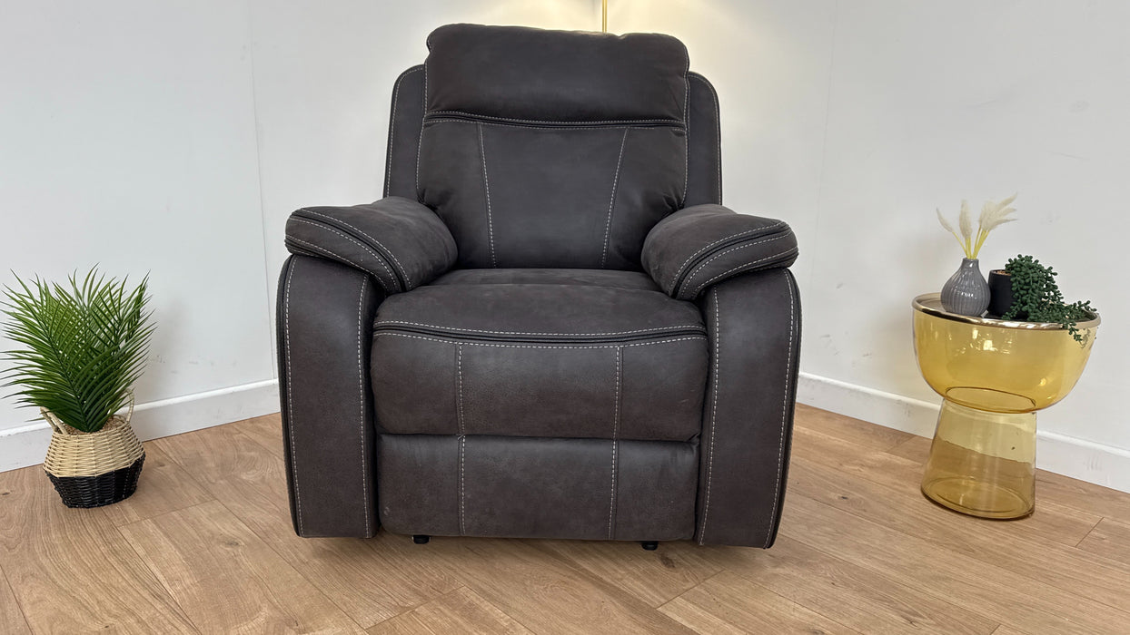 Vinson Fabric Power Recliner + Power Hdrst