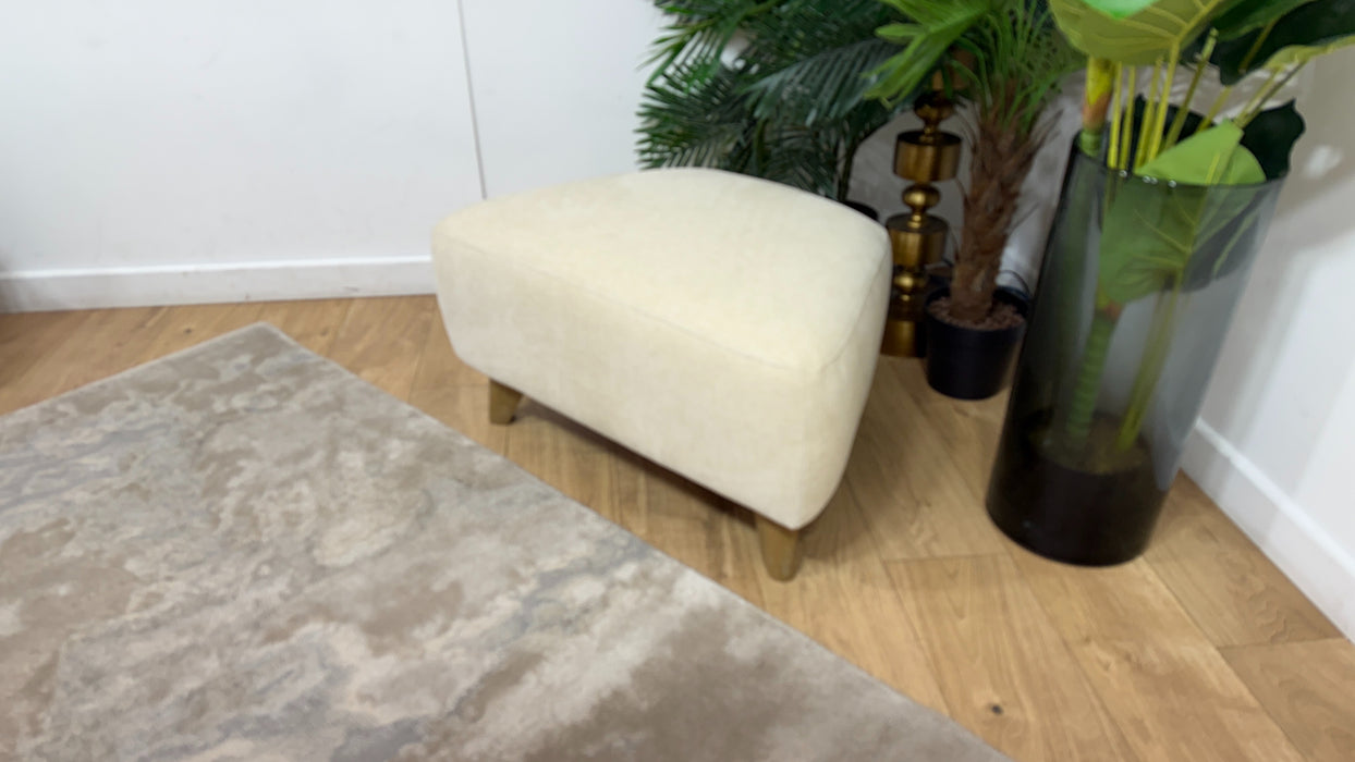 Sofology Larson Fabric Designer Footstool in Beige