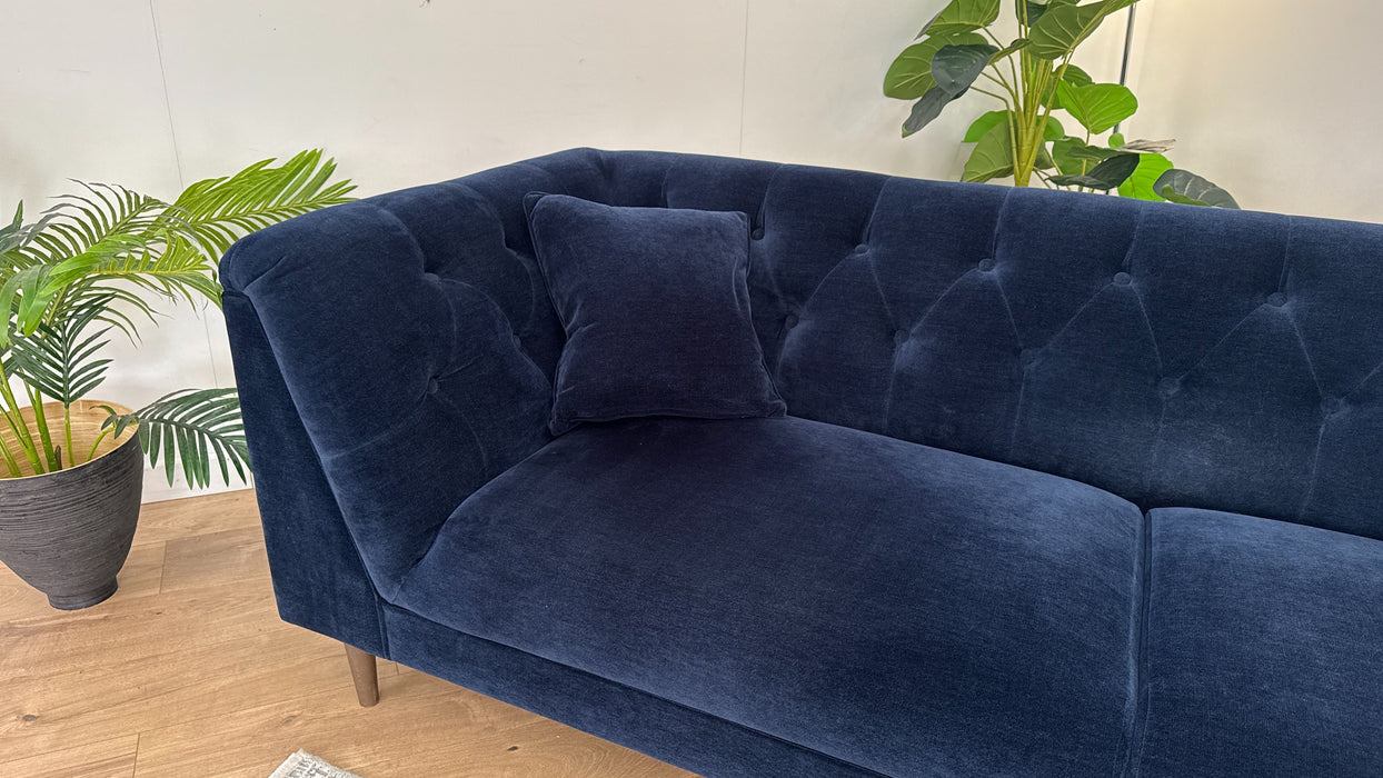 Bridgerton 4 Seater Sofa - Fabric - Navy All Over