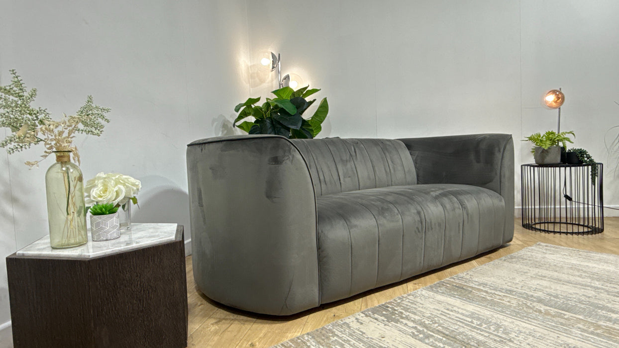 Sofology Fitzrovia Fabric 2 Seater in Matt Velvet Slate Mix Without Trim