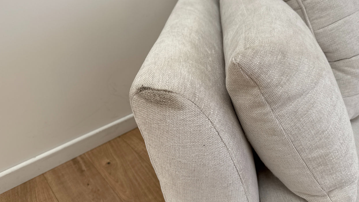 Sofology Calista Fabric 2 Seater Full Back in Linen Look Chenille Mist