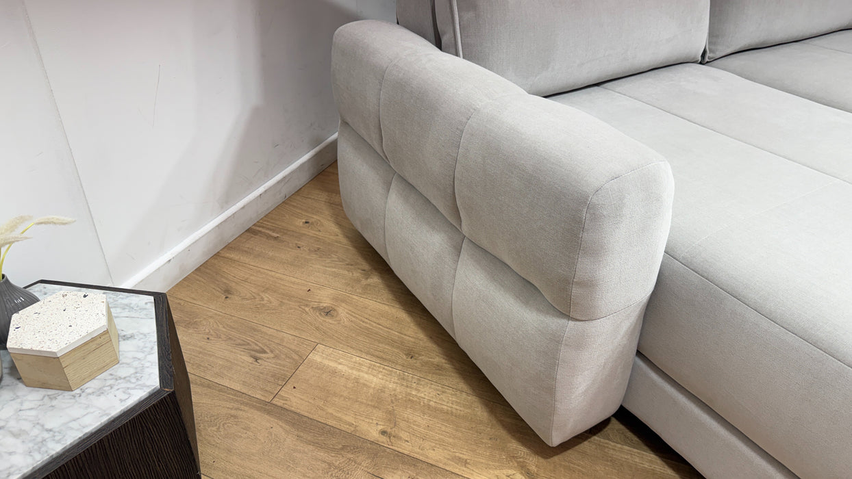 Sofology Sanctuary Fabric 3 Seater Double Power Chaise & Motion Back in Relaxed Chenille Stone