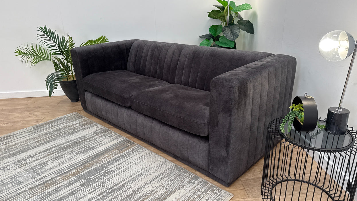 Sofology Astoria Fabric 4 Seater in Lifestyle Dapple Anthracite