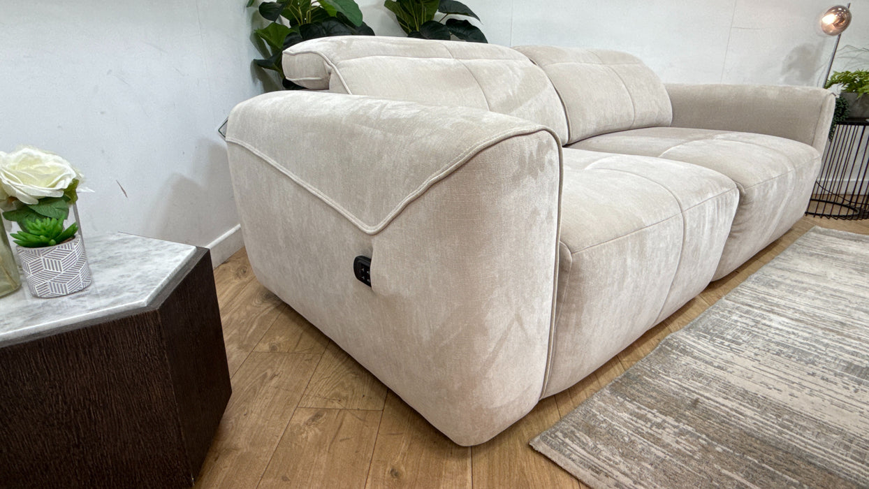 Sofology Riviera Fabric Motion Chaise in Relaxed Chenille Cotton