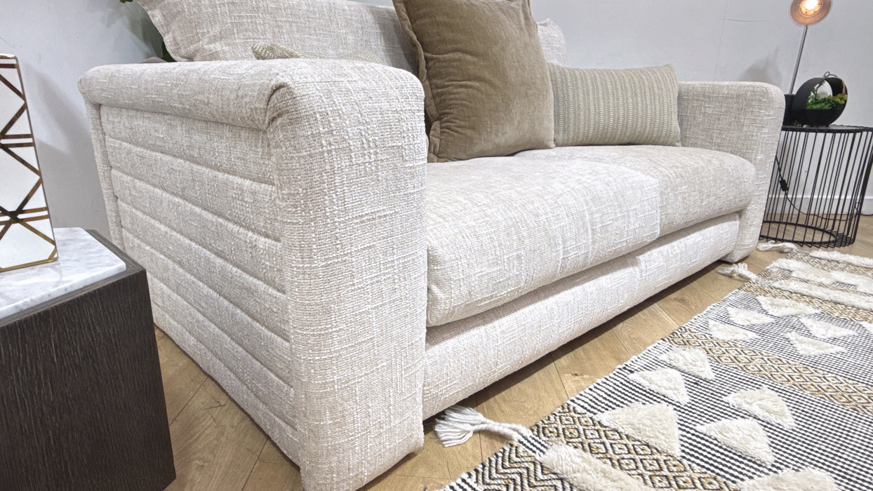 Sofology Cove Fabric 2 Seater in Artisan Chenille Ecru Mix