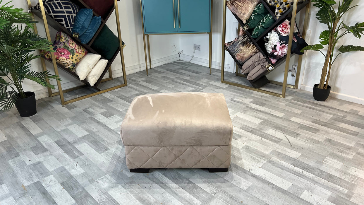 Mason Footstool - Designer - Tara Nutmeg (J27)