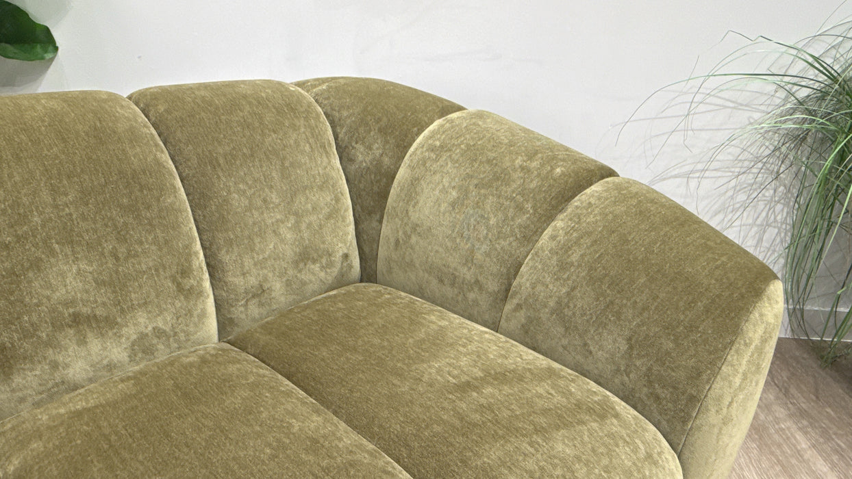 Sofology Waldorf Fabric 3 Seater in Soft Chenille Olive