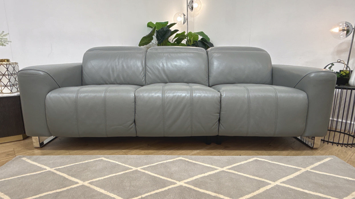 Sofology Marvella Leather 3 in Granite Teal