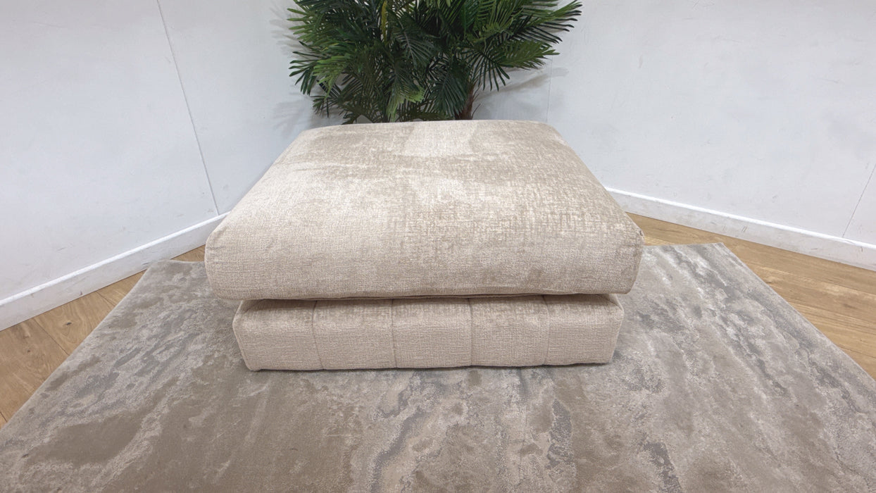 Sofology Westwood Fabric Footstool in Teddy Chenille Mink