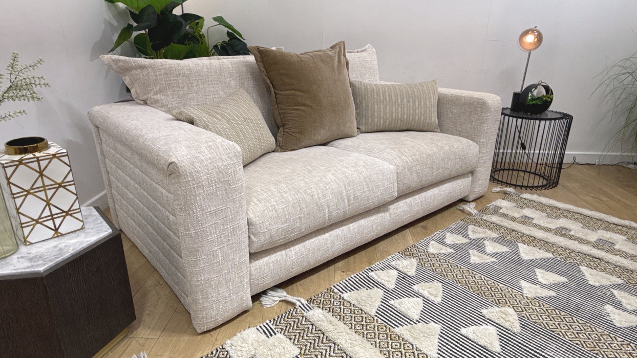 Sofology Cove Fabric 2 Seater in Artisan Chenille Ecru Mix