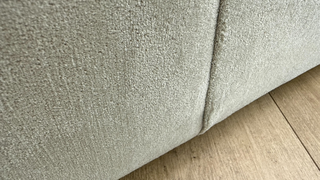 Sofology Ascot Fabric 3 Seater Bench Seat in Soft Sherpa Stone Mix