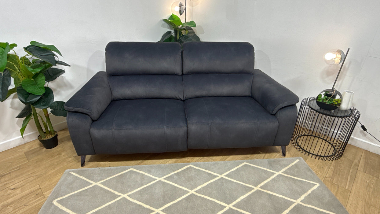 Sofology Bailey Fabric 2.5 Seater Power Recliner/Headrest in Lifestyle Flecked Anthracite