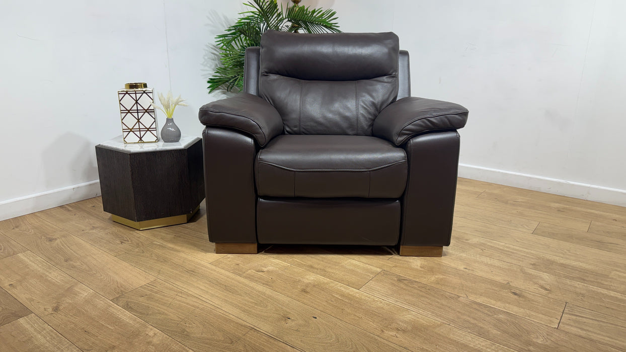 DFS Premiere Leather Chair in Brown