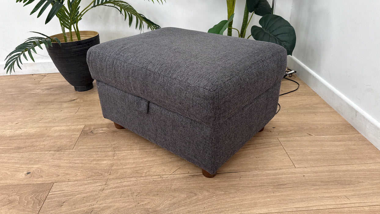 DFS New Camden Fabric Storage Footstool in Stone