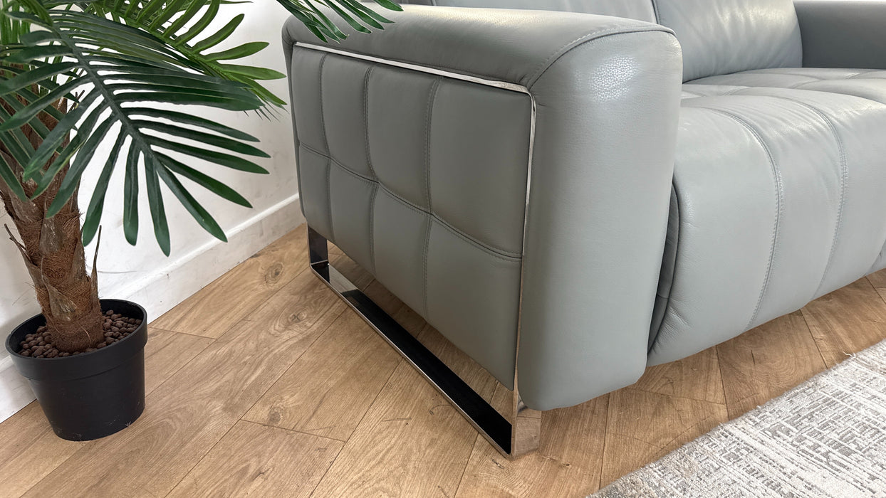 Sofology The Marvella 2 Seater Sofa in Trusty Sheen Leather Granite Teal