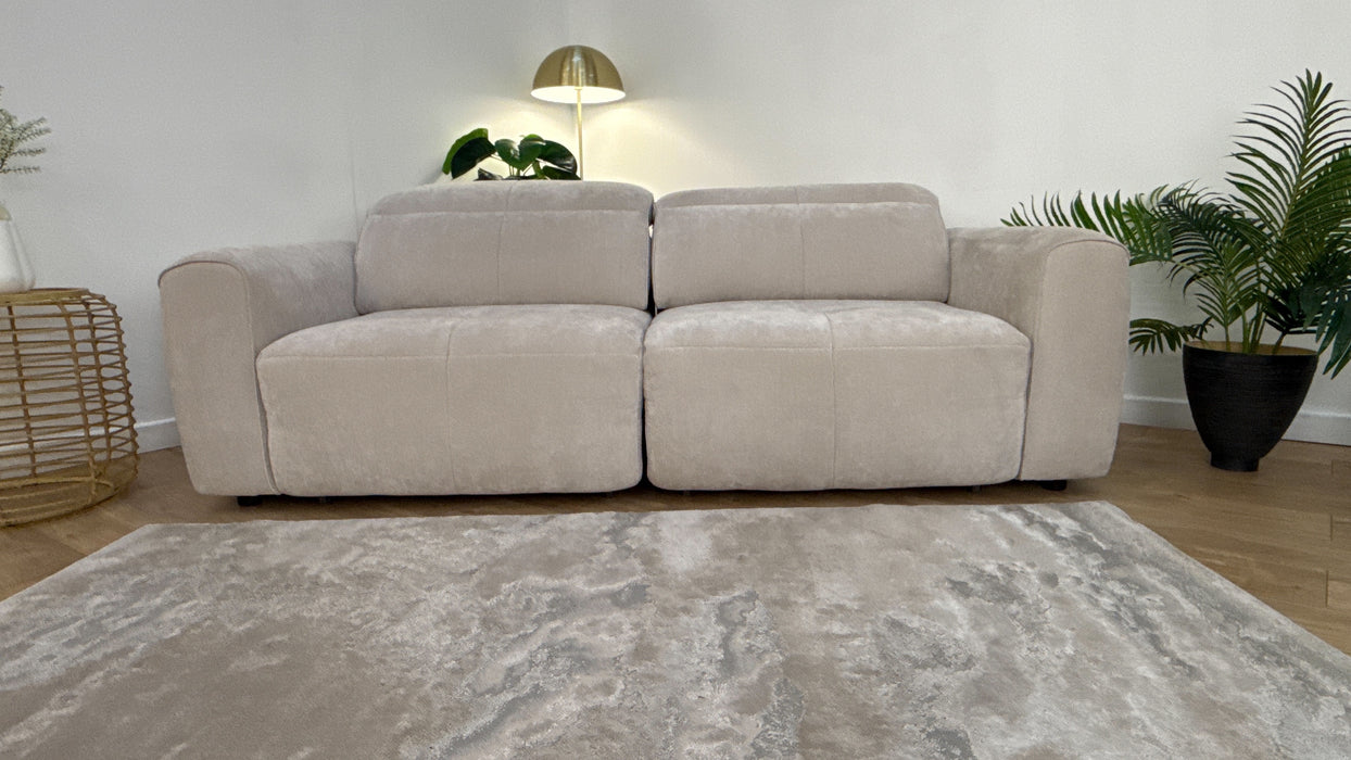 Sofology The Riviera Fabric 3 Seater Motion Chaise in Relaxed Chenille Cotton