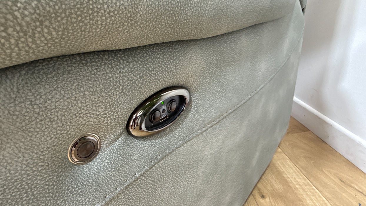 DFS  Foster 2 Seater Fabric Power Recliner in Frost