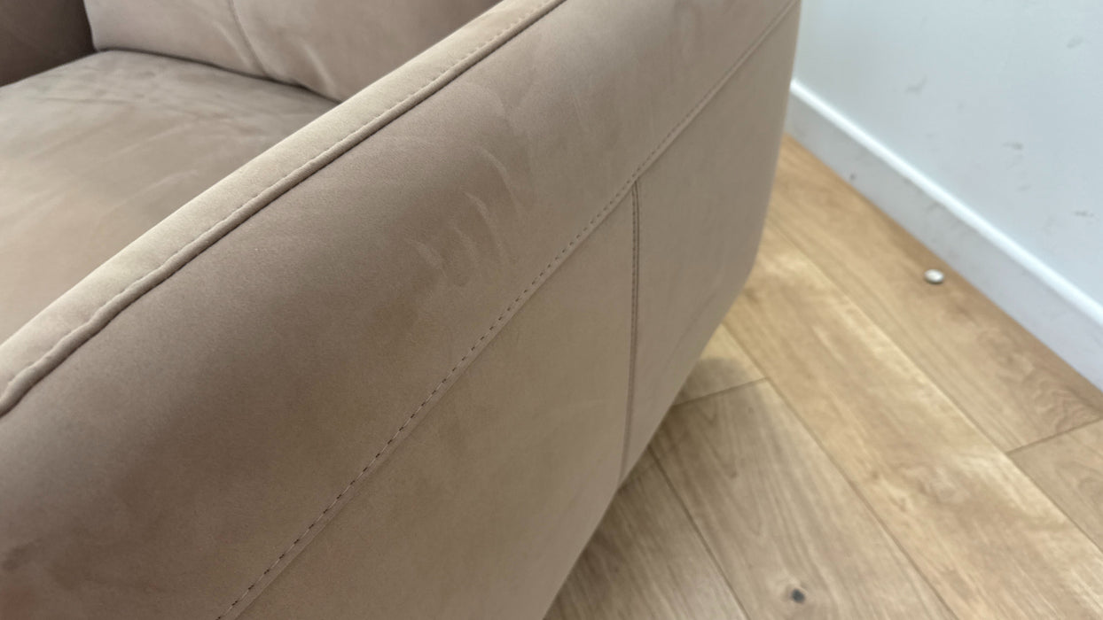 Sofology The Tessuto Swivel Chair in Lifestyle Nubuck-Feel Fabric Camel