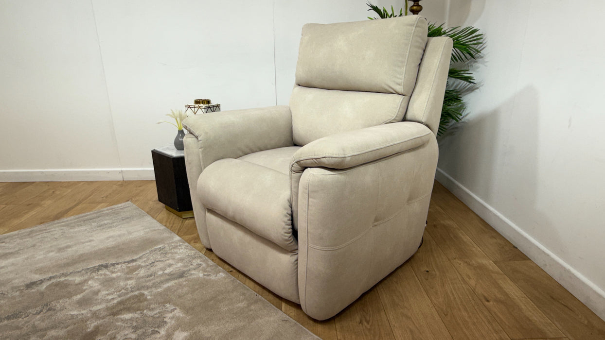 Sofology Ripley Fabric Chair Rise & Recline Heated Seat in Lifestyle Flecked Ivory