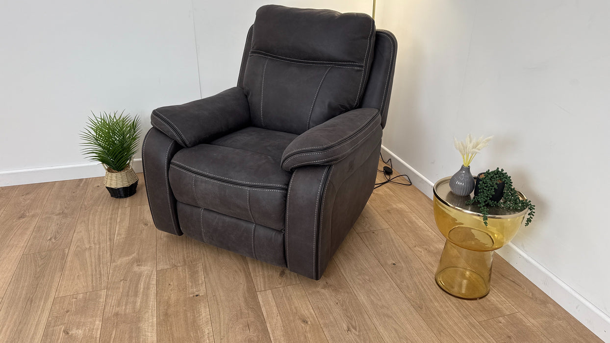 Vinson Fabric Power Recliner + Power Hdrst