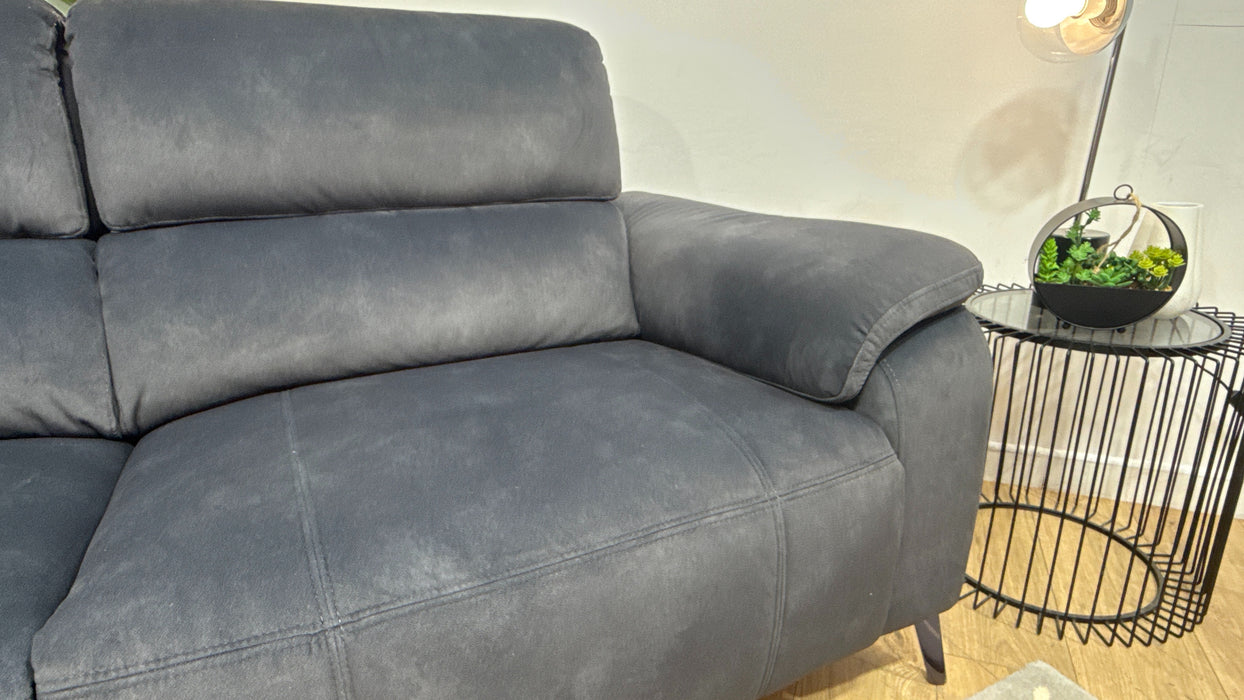 Sofology Bailey Fabric 2.5 Seater Power Recliner/Headrest in Lifestyle Flecked Anthracite