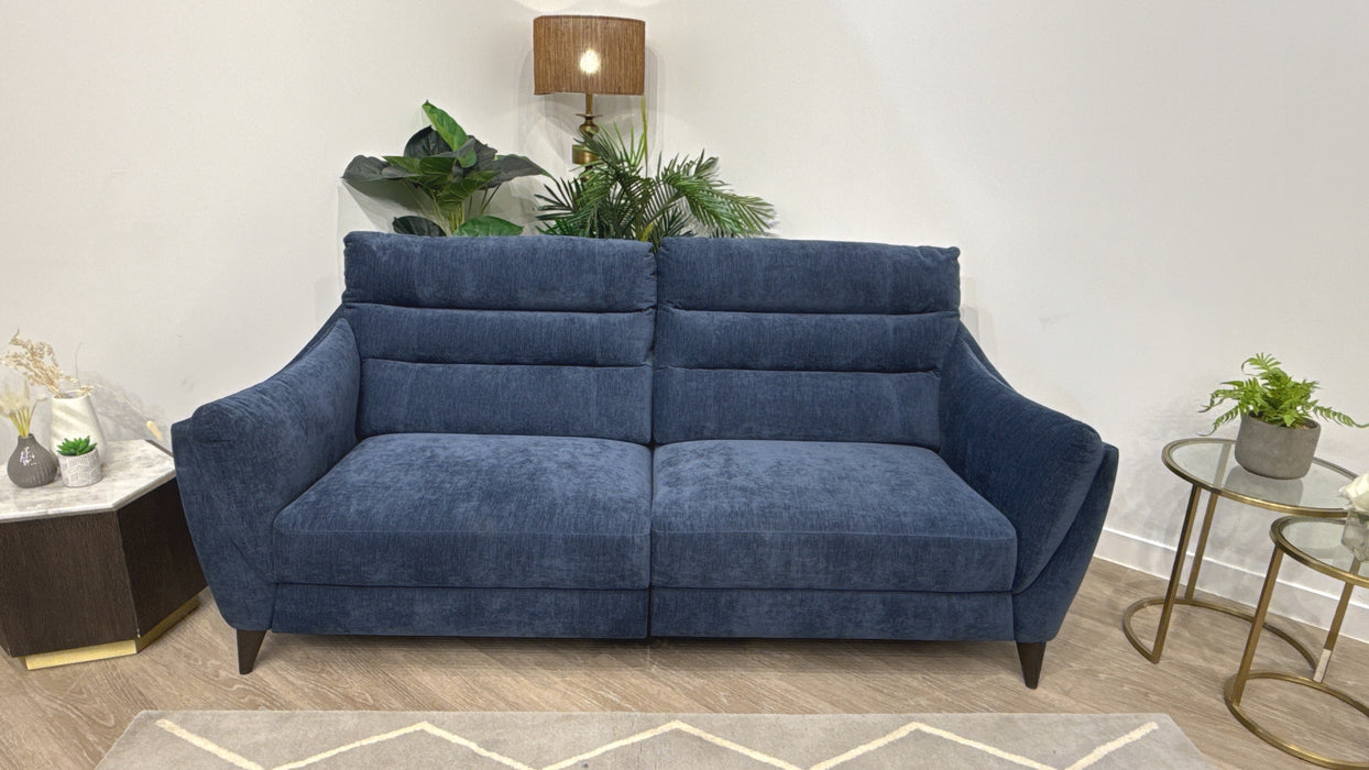 Sofology Sasso Fabric 2.5 Seater Power Recliner in Cosy Sherpa Denim