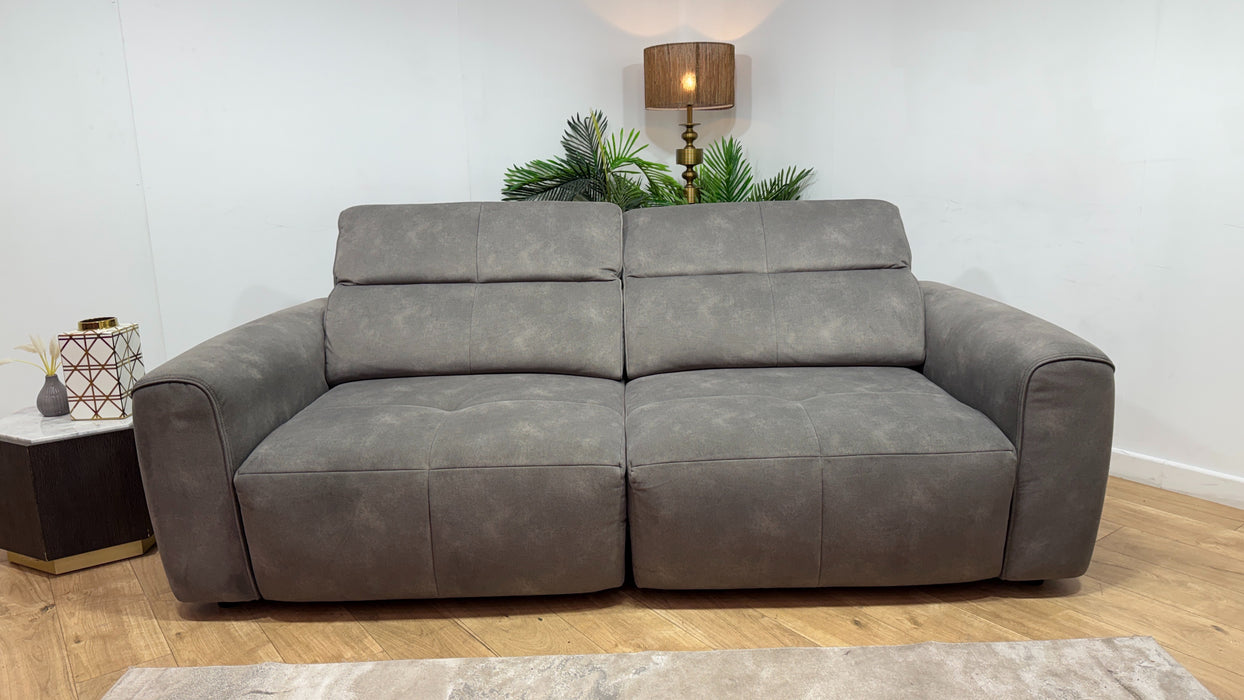 Sofology Riviera Fabric 3 Seater Motion Chaise in Lifestyle Flecked Mocha