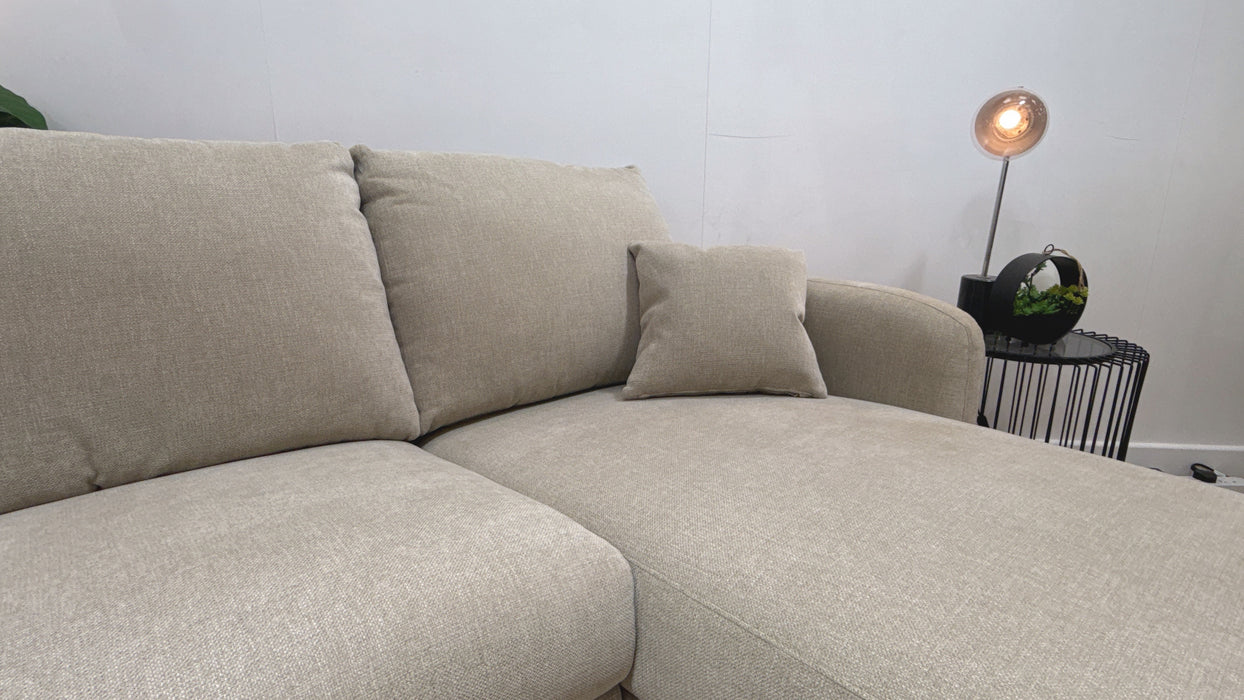 Sofology Restore Fabric 4 Seater Double Chaise in Pebble