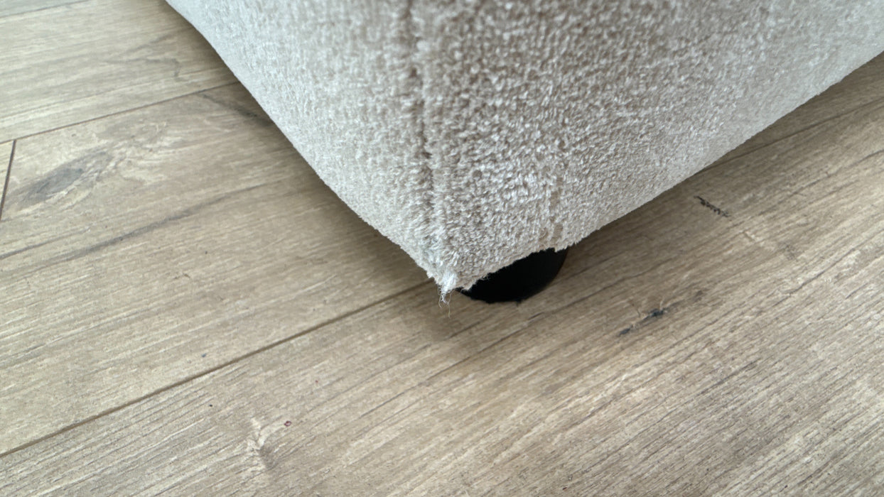 Sofology Ascot Fabric Storage Footstool in Soft Sherpa Natural