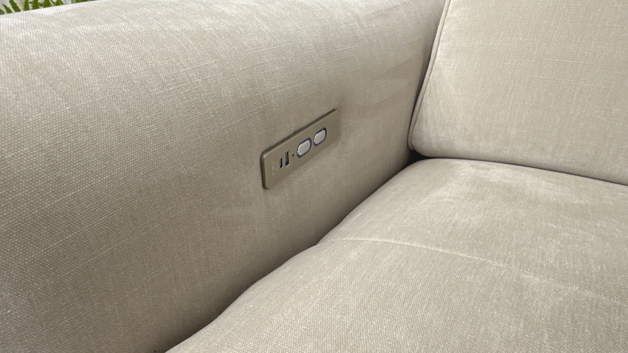 Sofology Riviera Fabric Loveseat in Relaxed Chenille Cotton
