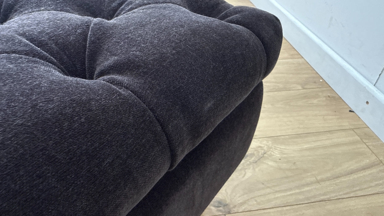 Sample Fabric Designer Storage Footstool in Relaxed Chenille Raisin