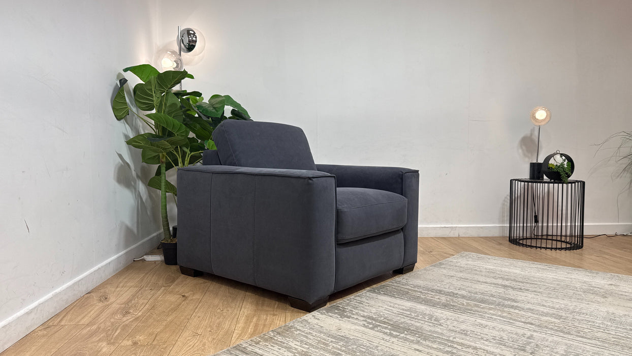 Sofology Sonno Fabric Chair in Lifestyle Nubuck Feel Steel Grey