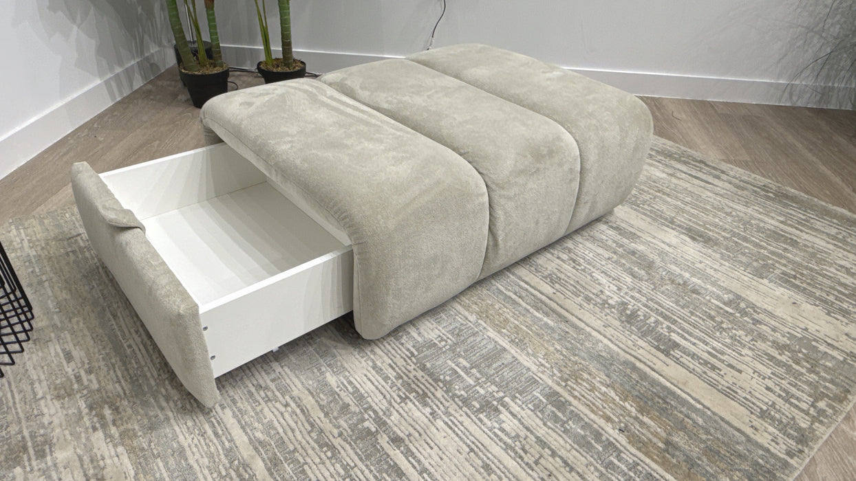Sofology Waldorf Fabric Storage Footstool in Stone