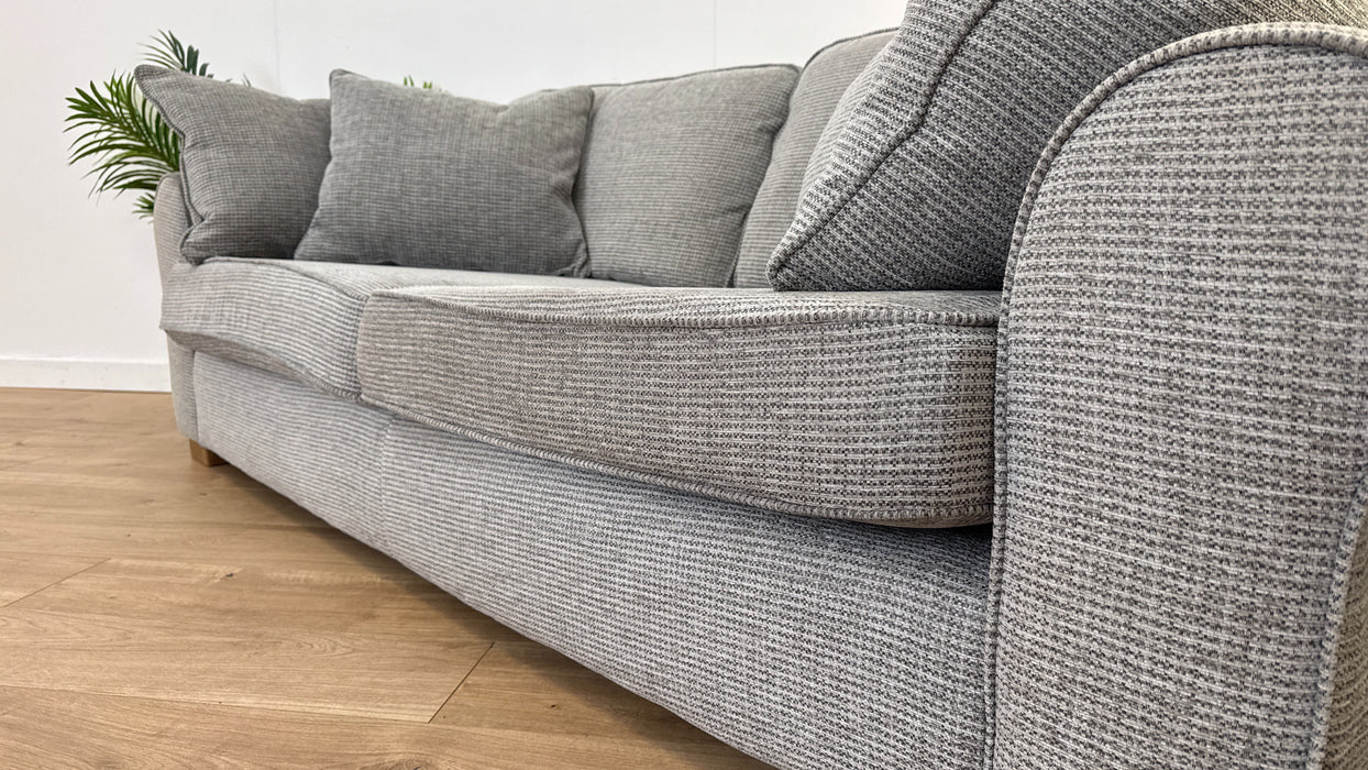 Nimbus 3 Seater - Fabric Sofa - Padstow Grey/ Coral Mix