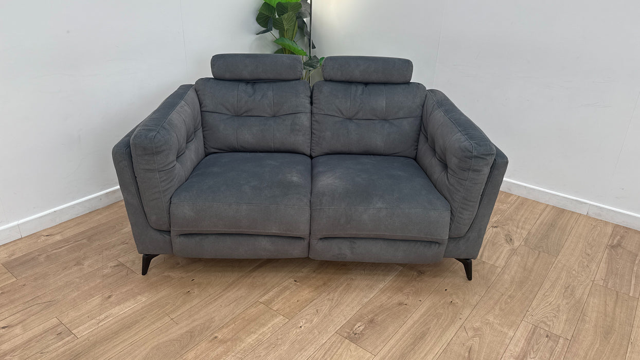 Sofology The Muse 2 Seater Fabric Recliner Sofa in Lifestyle Flecked Mineral Green