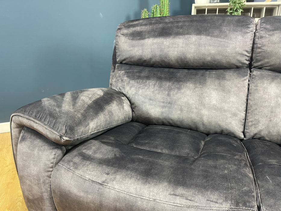 Radley 2 Seater Sofa Manual Recliner Decent Charcoal Fabric (WA2)