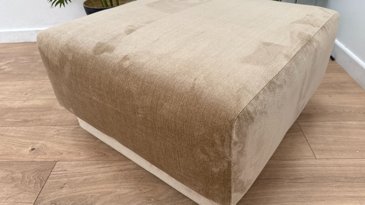 Fabric Footstool in Aston Natural