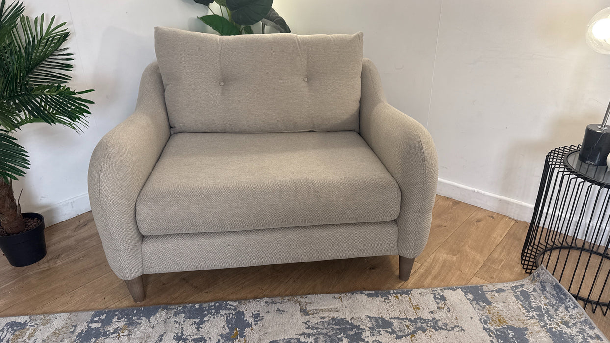 Sofology Ambleside Fabric Loveseat in Bentley Taupe